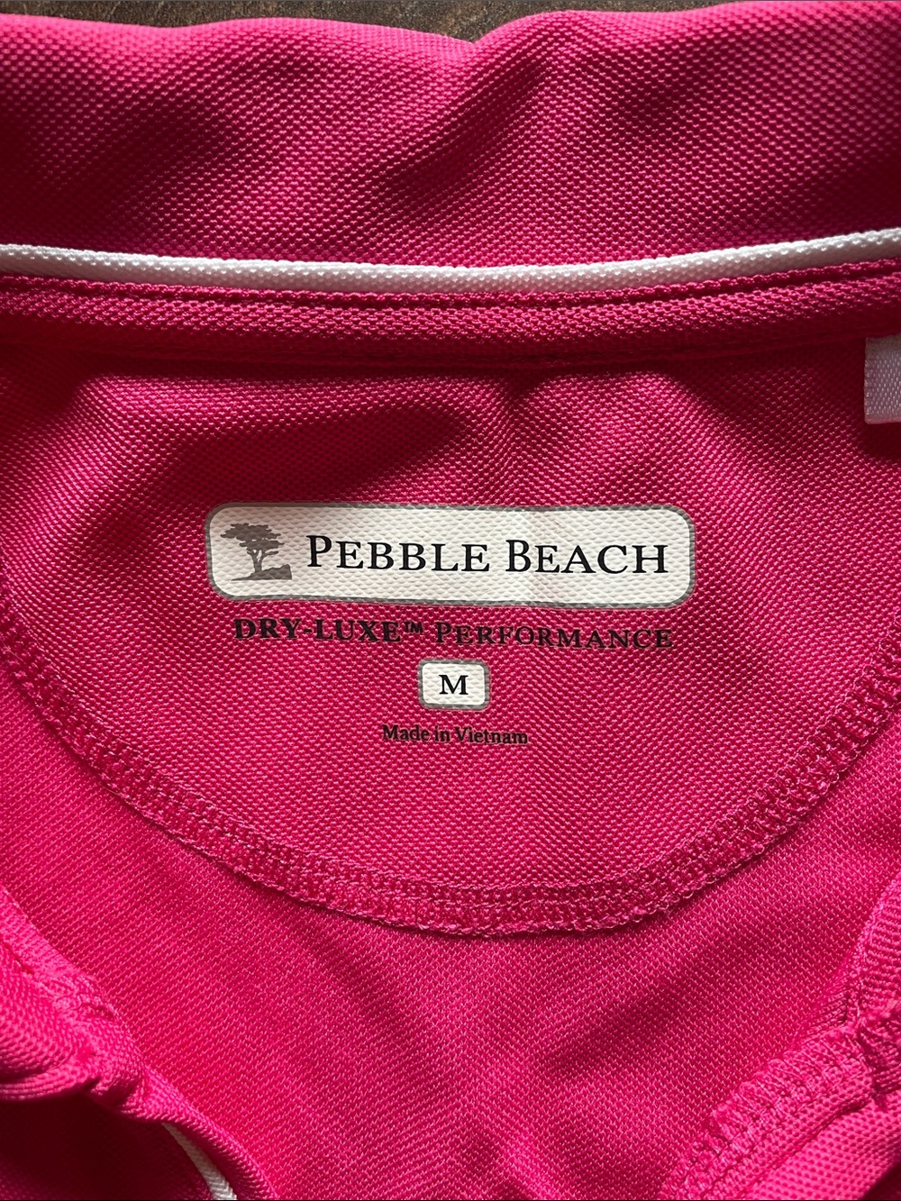 Pebble Beach Sleeveless V-Neck Golf Tank Top - Bright Pink - Picture 3 of 7